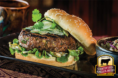 Korean Sesame Burger recipe provided by the Certified Angus Beef® brand.