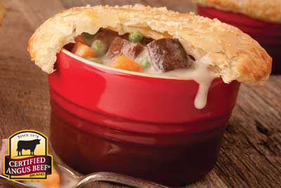 Beef, Shiitake & Sweet Potato Pot Pies recipe provided by the Certified Angus Beef® brand.