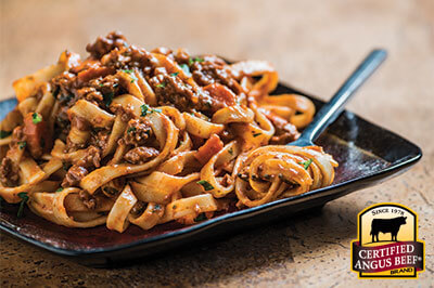 Comforting Beef Bolognese recipe provided by the Certified Angus Beef® brand.