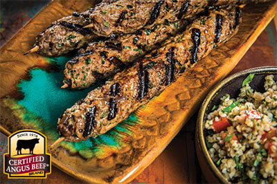 Lebanese-Style Spicy Beef Kofta Kabobs recipe provided by the Certified Angus Beef® brand.