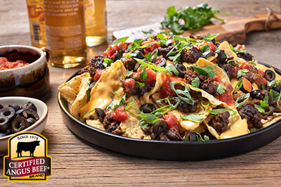Beef Taco Nachos recipe provided by the Certified Angus Beef® brand.