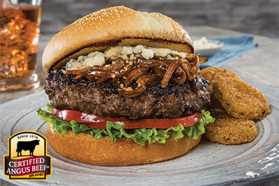 Blue Cheese Burger recipe provided by the Certified Angus Beef® brand.