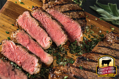 Grilled Steaks with Board Dressing