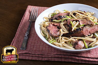 Miso Flank Steak and Udon Bowl recipe provided by the Certified Angus Beef® brand.