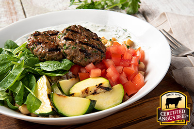 Mediterranean Beef Bowl recipe provided by the Certified Angus Beef® brand.