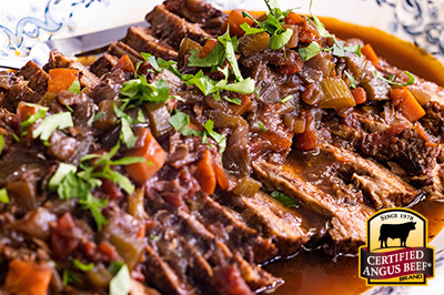 Jewish - Style Braised Brisket recipe provided by the Certified Angus Beef® brand.