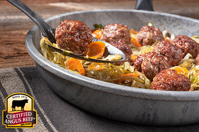 Corned Beef Meatballs and Cabbage recipe provided by the Certified Angus Beef® brand.