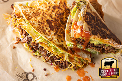 Homemade Beef Crunchwrap Super Fold   recipe provided by the Certified Angus Beef® brand.